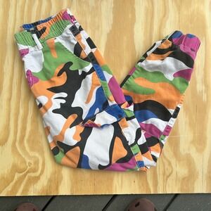 V.I.P. Joggers Womens 7/28 Multi Color Camo Cargo Pants Streetwear Jogger